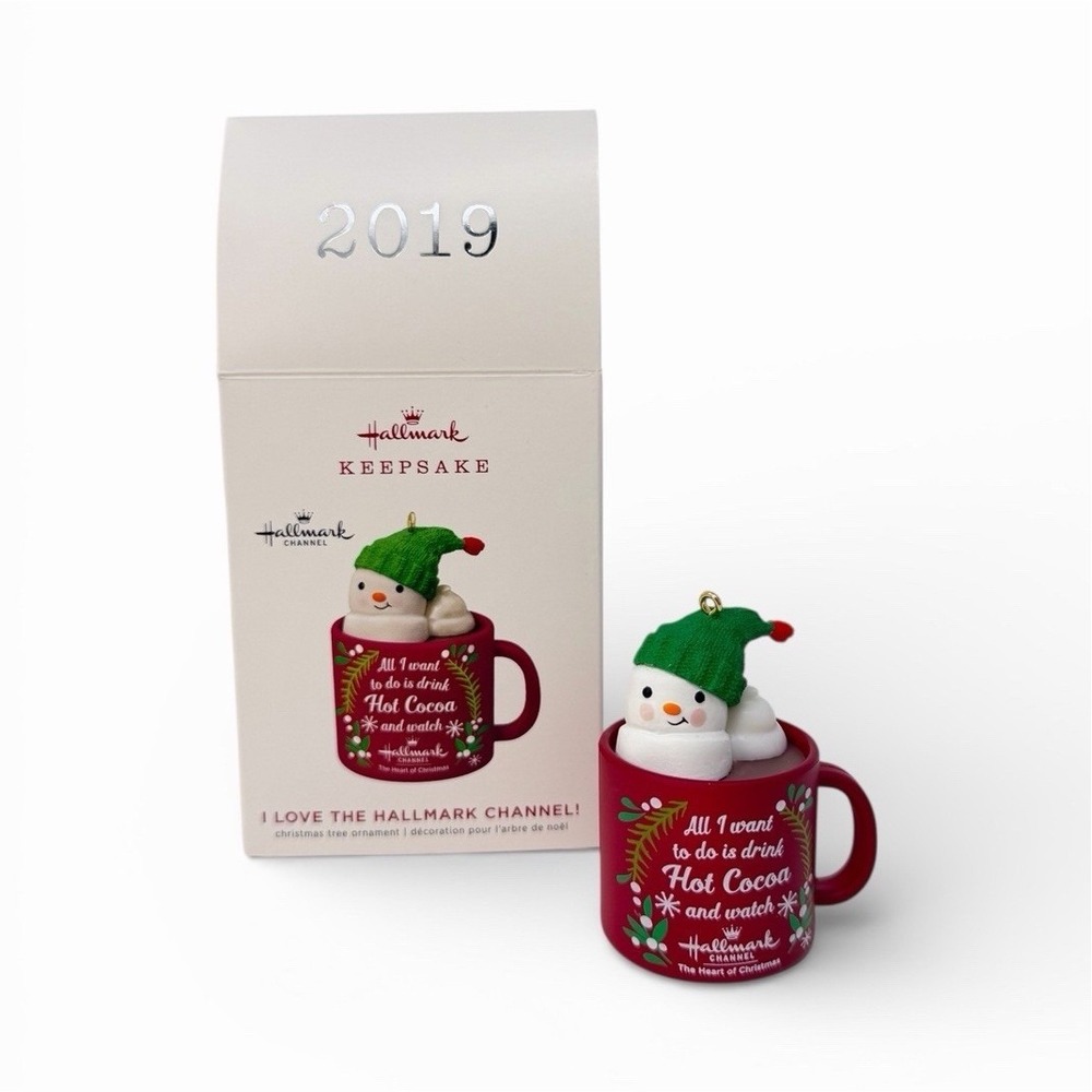 Hallmark Keepsake Snowman Hot Cocoa Mug Ornament 2019 Hallmark Channel